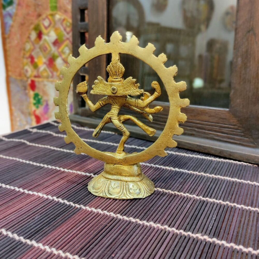 STATUA DI SHIVA DANZANTE IN OTTONE - immagine 2
