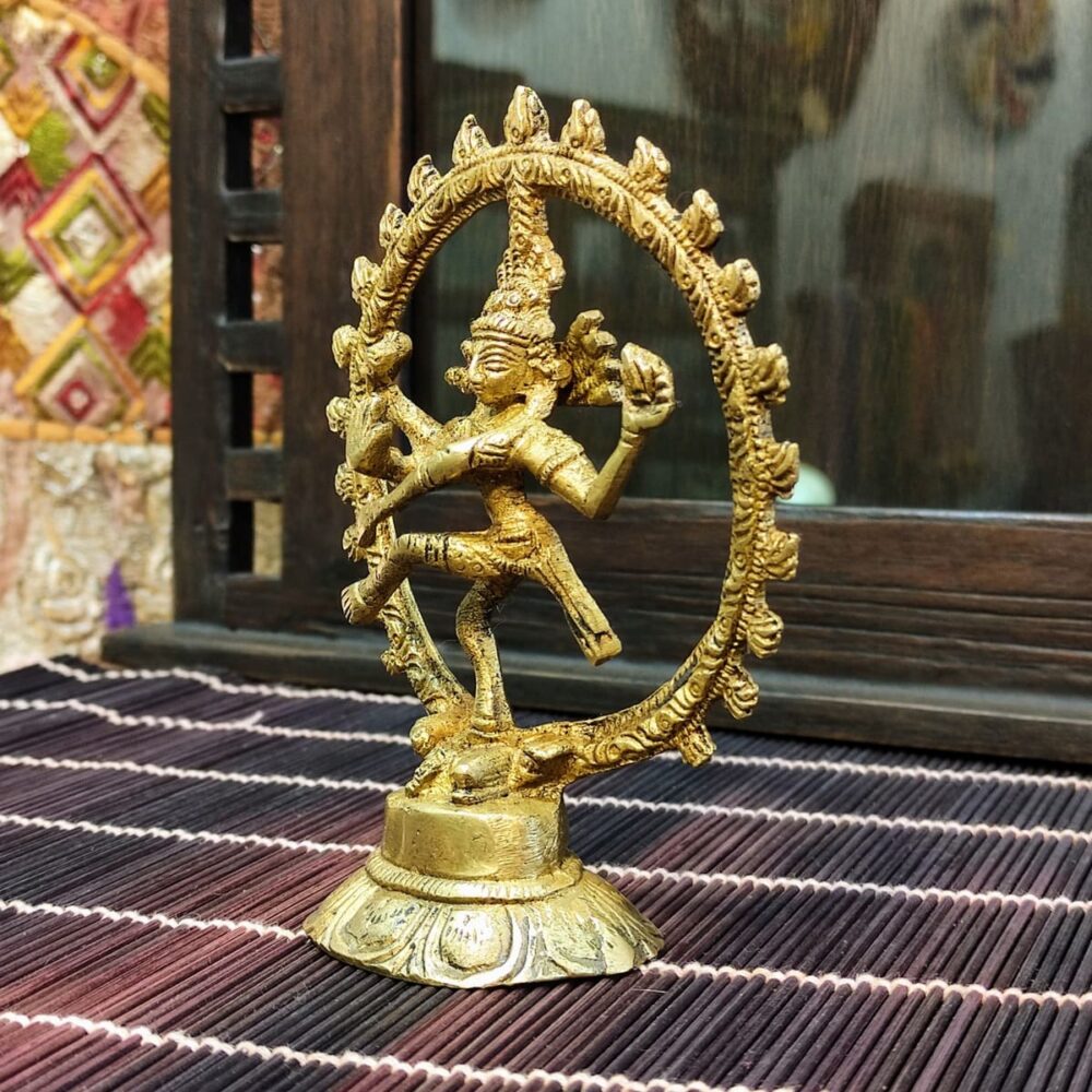 STATUA DI SHIVA DANZANTE IN OTTONE - immagine 5