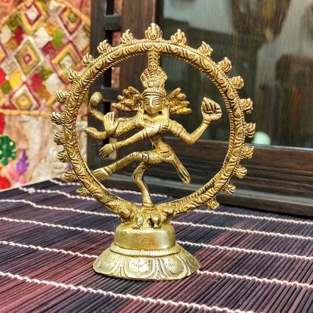 STATUA DI SHIVA DANZANTE IN OTTONE