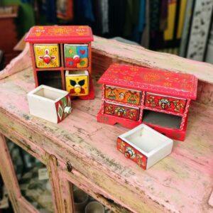 PICCOLE CASSETTIERE DIPINTE INDIANE