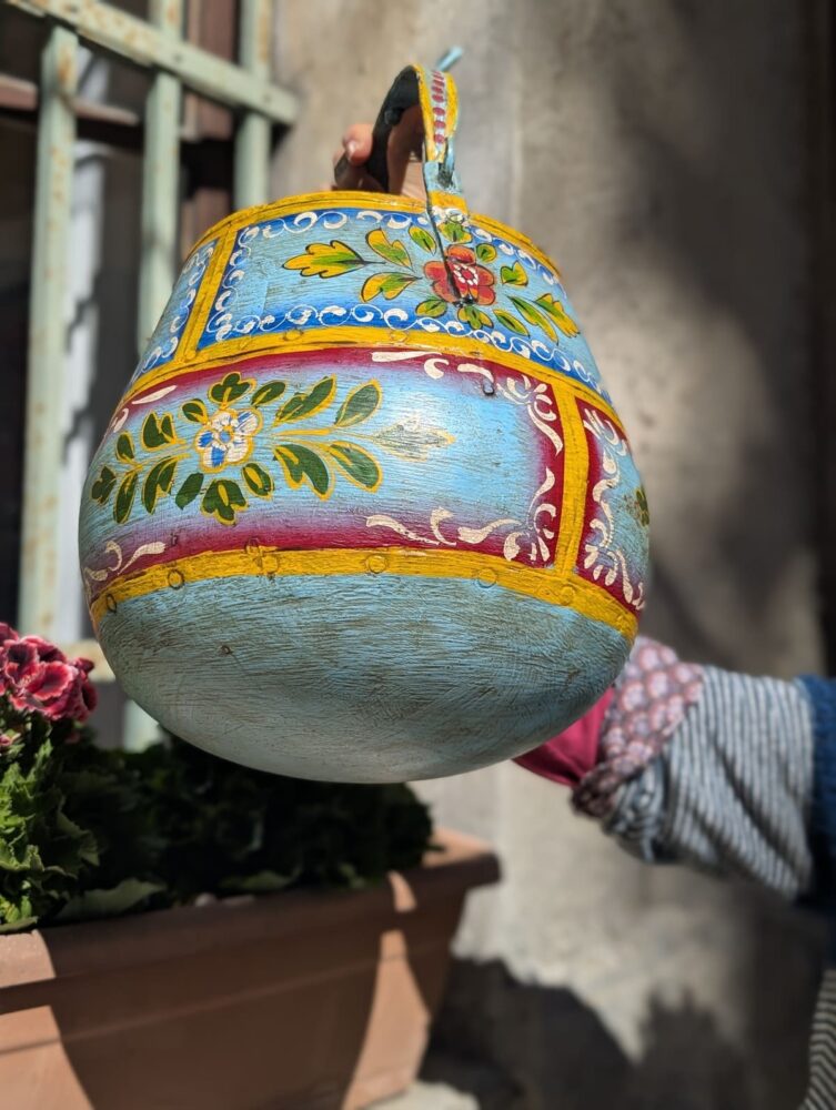 PORTA VASO DECORATIVO A SOSPENSIONE DIPINTO - immagine 7