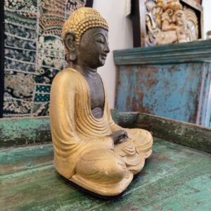 Alternative view of STATUA DEL BUDDHA DORATO IN MEDITAZIONE