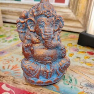 Alternative view of STATUETTA DI GANESH BRONZO E AZZURRO