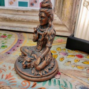 STATUETTA DI SHIVA IN RESINA BRONZATA - immagine 2
