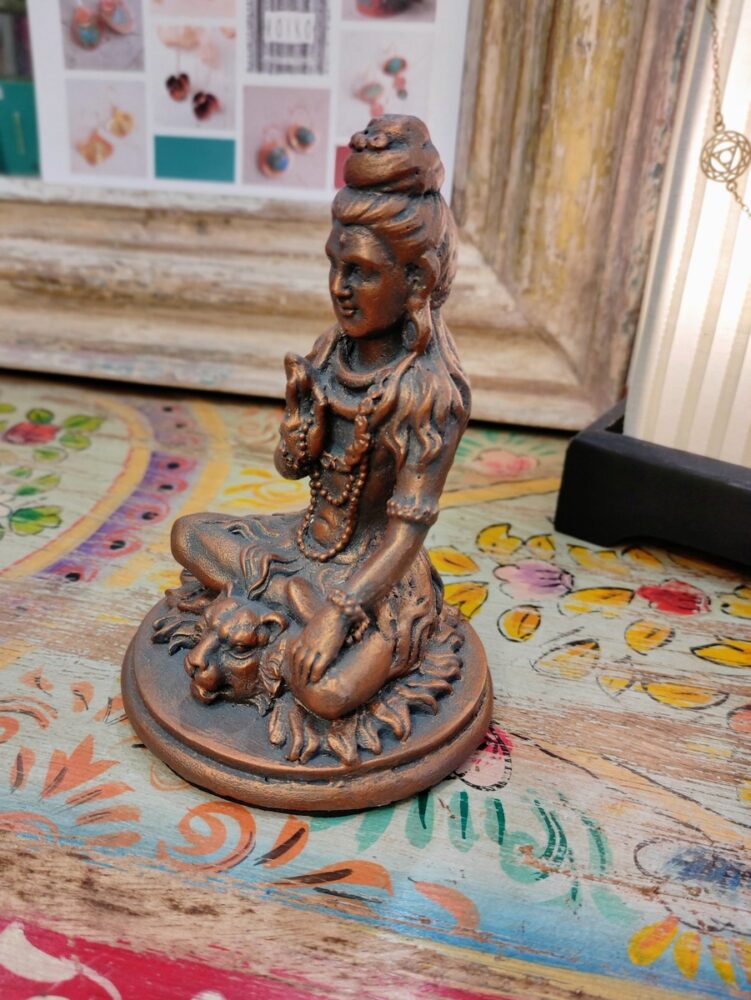 STATUETTA DI SHIVA IN RESINA BRONZATA - immagine 2